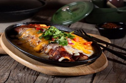 Roosted Shrimp Enchiladas Plate